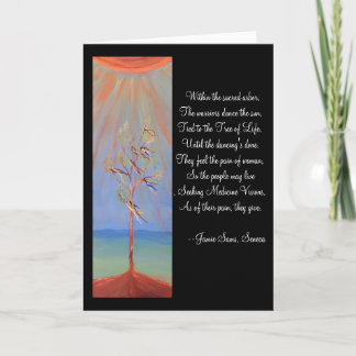 Native American Sun Dance Tree of Life Card