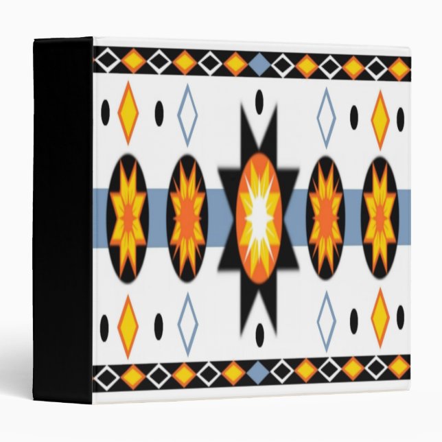 Native American Sun Pattern Binder (Front/Spine)
