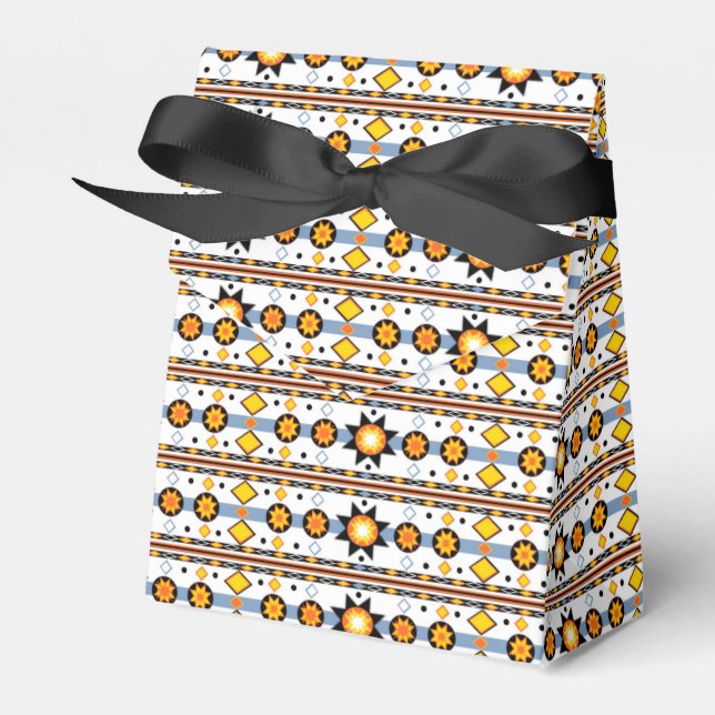 Native American Sun Pattern Favour Box (Front Side)