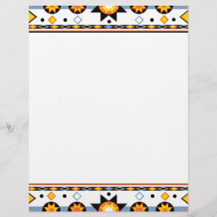 Native American Sun Pattern Letterhead