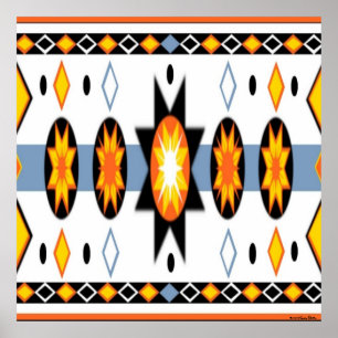 Native American Sun Pattern Poster