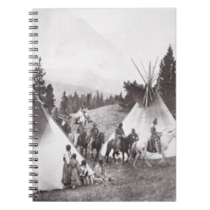 Native American Teepee Camp, Montana, c.1900 (b/w Notebook