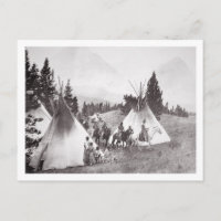 Native American Teepee Camp, Montana, c.1900 (b/w
