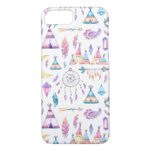 Native American Teepees Dreamcatchers Feathers Case-Mate iPhone Case