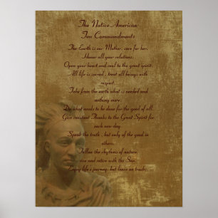 Native American Ten Commandments poster