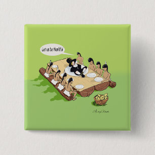 Native American Thanksgiving 2 Inch Square Button