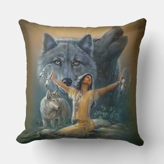 Native American Throw Pillow (Front)