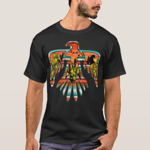 Native American Thunderbird Western Sunset Cactus T-Shirt