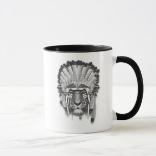 Native American Tiger Chief Mug
