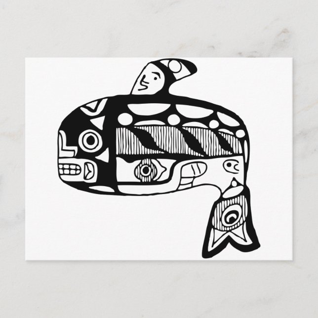 Native American Tlingit Whale Postcard (Front)