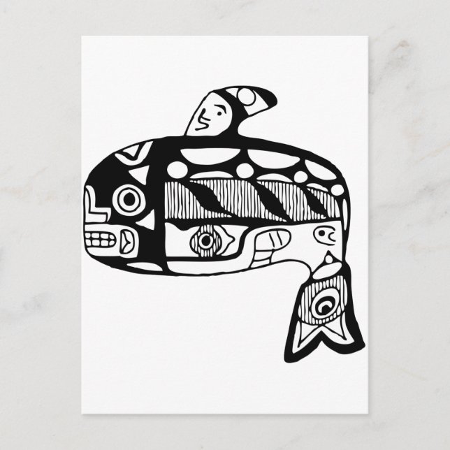 Native American Tlingit Whale Postcard (Front)