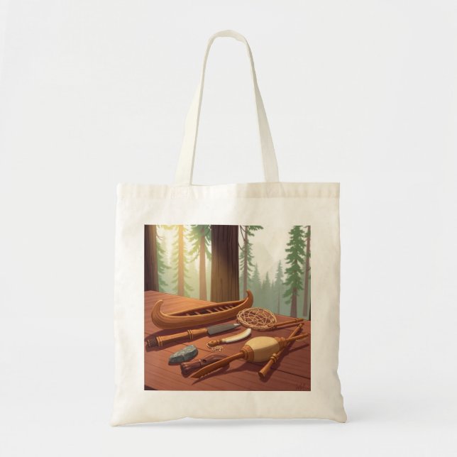 Native American Tools Artwork Tote Bag (Front)