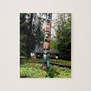 Native American Totem Poll Glacier Park Montana Jigsaw Puzzle