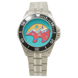 Native American Tribal Bear Design Watch