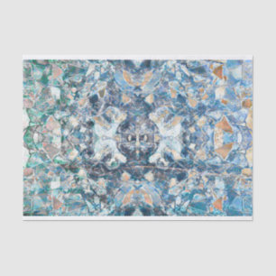 Native American Tribal Classic Blue Tan Design Tissue Paper