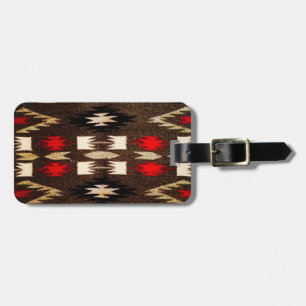 Native American Tribal Design Print Luggage Tag