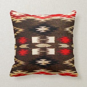 Native American Tribal Design Print Throw Pillow