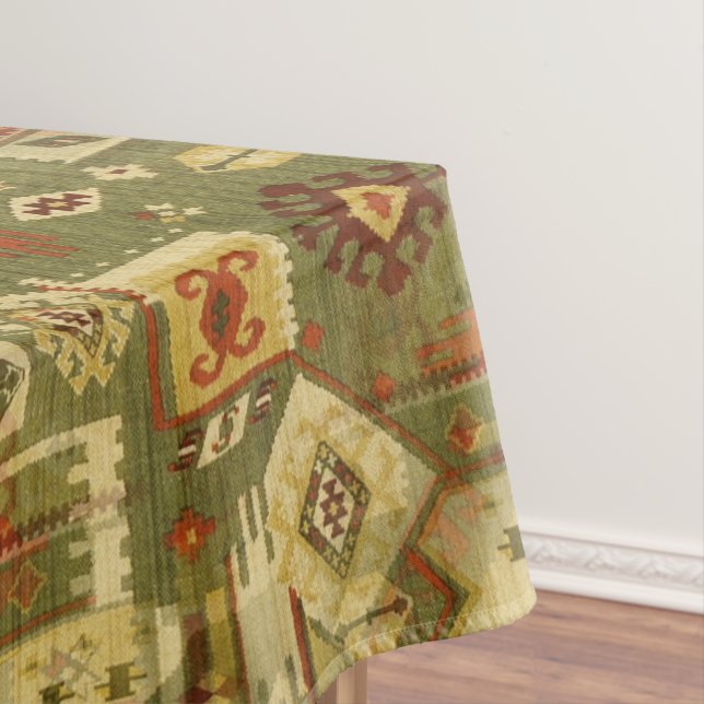 Native american tribal fabric I + your ideas Tablecloth (In Situ)
