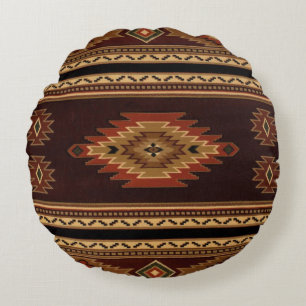Native American United Weavers Round Pillow