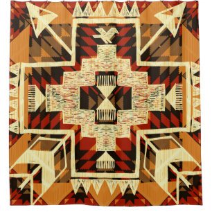 Native American, Vintage Hand-Drawn Abstract.