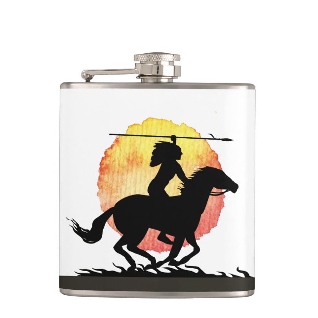 Native American Vinyl Wrapped Flask (Front)