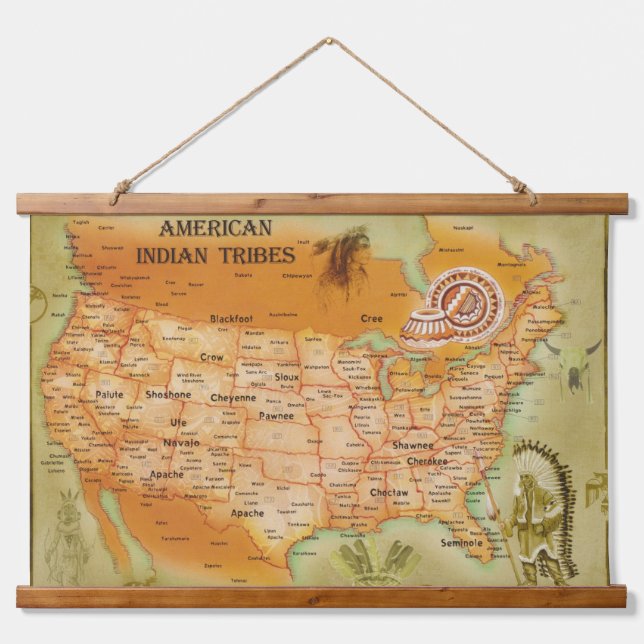 Native American Wall Hanging Tapestry (Front)