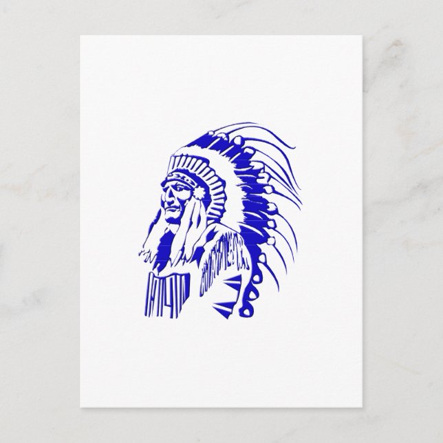 Native American Warrior #4 Postcard (Front)
