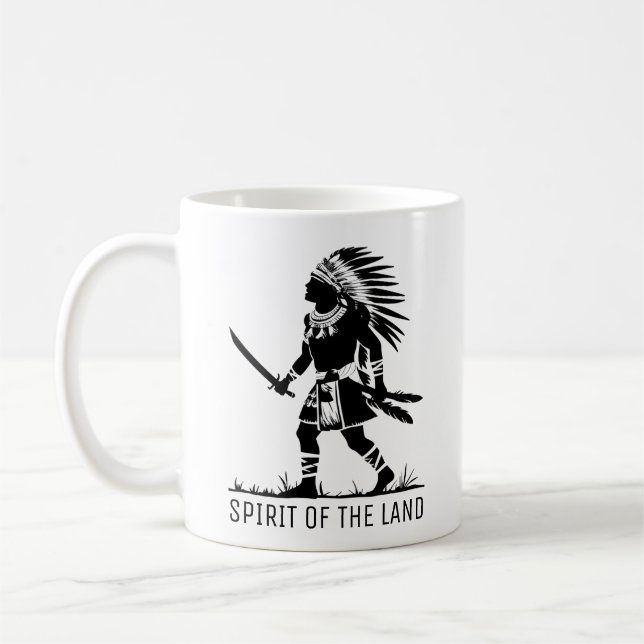 Native American Warrior Coffee Mug (Left)