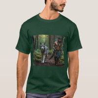 Native American Warrior & Wolf Wildlife Design