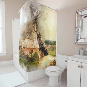 Native American Watercolor Teepee
