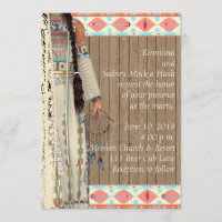 Native American Wedding Invitation with Bride