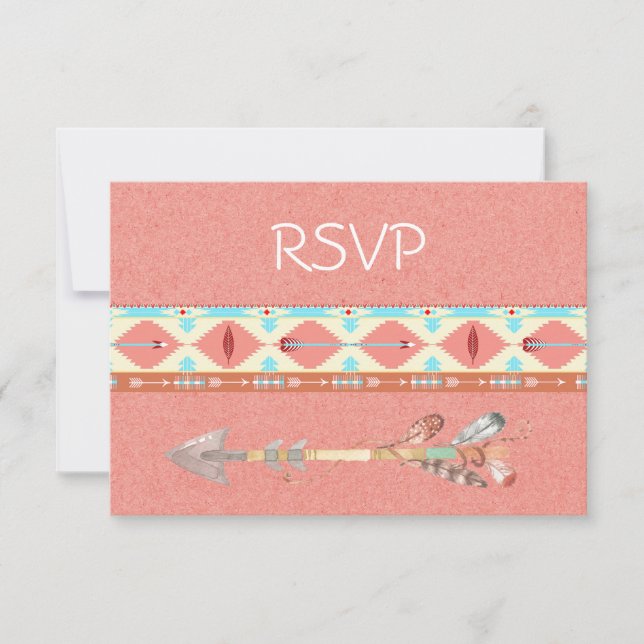 Native American Wedding RSVP Card (Front)