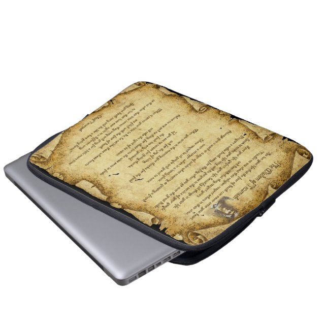 Native American Wisdom of Chief Tecumseh Laptop Sleeve (Front Bottom)