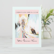 Native American Woman And Eagle