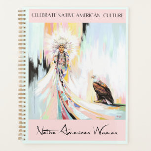 Native American Woman And Eagle Planner