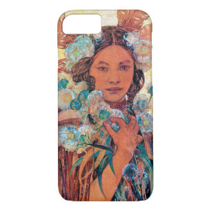 Native American Woman, Mucha Case-Mate iPhone Case