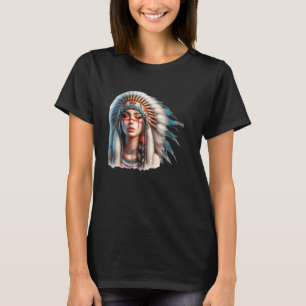 Native American Women Native Indian Tribe Art Heri T-Shirt