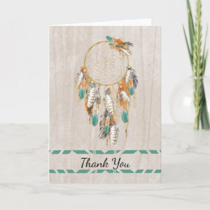 Native American You With Dream Catcher Thank You Card