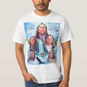Native Americans Colourful Painting Mens White T-Shirt