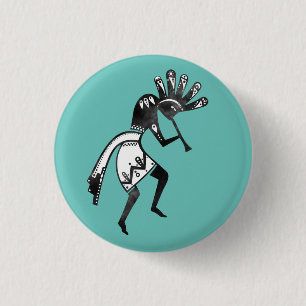 Native Americans Culture - Dancing Kokopelli 1 Inch Round Button