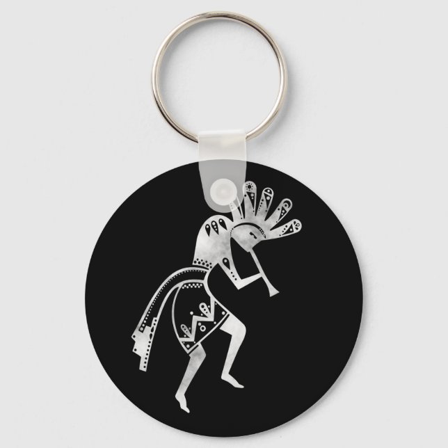 Native Americans Culture - Dancing Kokopelli 2 Keychain (Front)