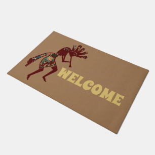 Native Americans Culture - Dancing Kokopelli 3 Doormat