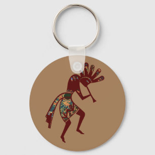 Native Americans Culture - Dancing Kokopelli 3 Keychain