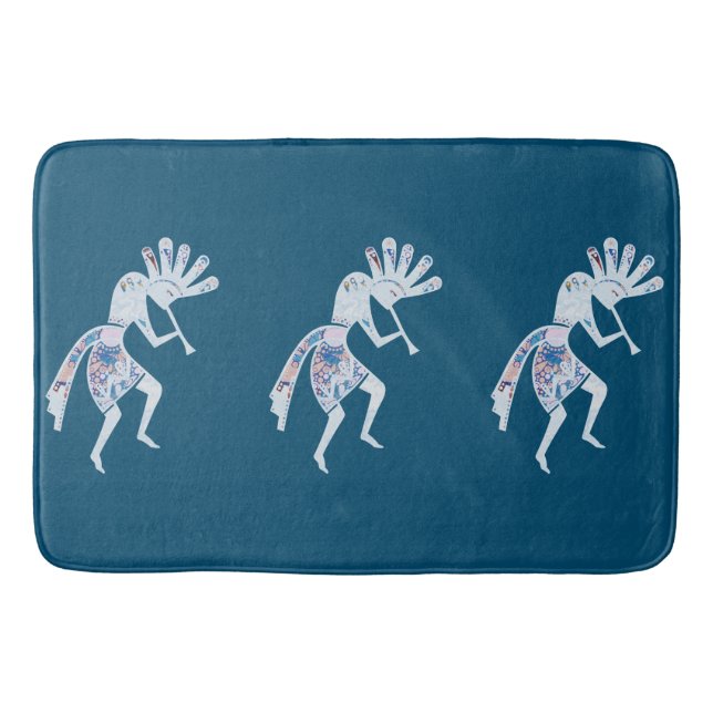 Native Americans Culture - Dancing Kokopelli 4 Bath Mat (Front)