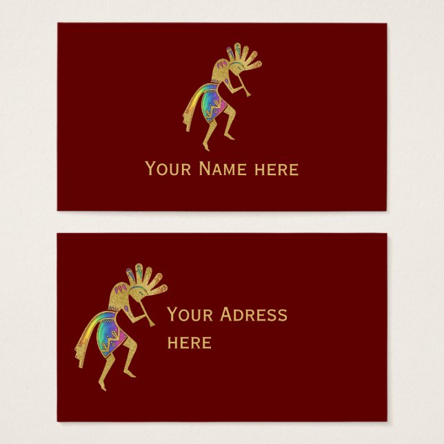 Native Americans Culture - Dancing Kokopelli 5 (Front & Back)