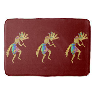 Native Americans Culture - Dancing Kokopelli 5 Bath Mat