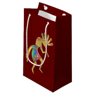 Native Americans Culture - Dancing Kokopelli 5 Small Gift Bag