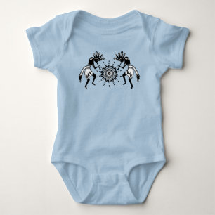 Native Americans Culture - Sun Dancing Kokopelli 1 Baby Bodysuit