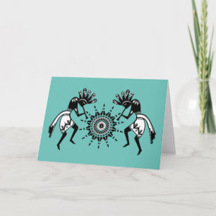 Native Americans Culture - Sun Dancing Kokopelli 1 Card