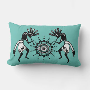 Native Americans Culture - Sun Dancing Kokopelli 1 Lumbar Pillow